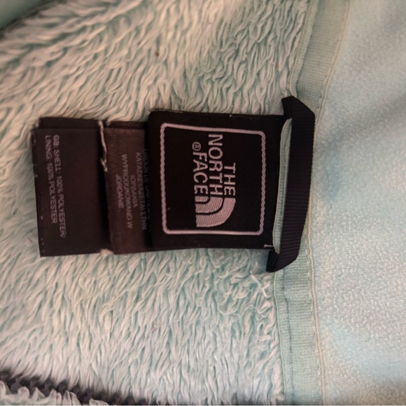 The North Face Mint Green Fleece Jacket Medium M Full Zip Cozy Soft Women’s - Picture 8 of 9